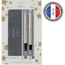Набор из 2х ручек в подарочной коробке PARKER IM DUO STAINLESS STEEL CT;. Шариковая и перьевая ручка. 2183058