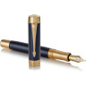 Ручка перьевая PARKER DUOFOLD F307 PRESTIGE CENTENNIAL BLUE CHEVRON GT M золото 18K 1931370